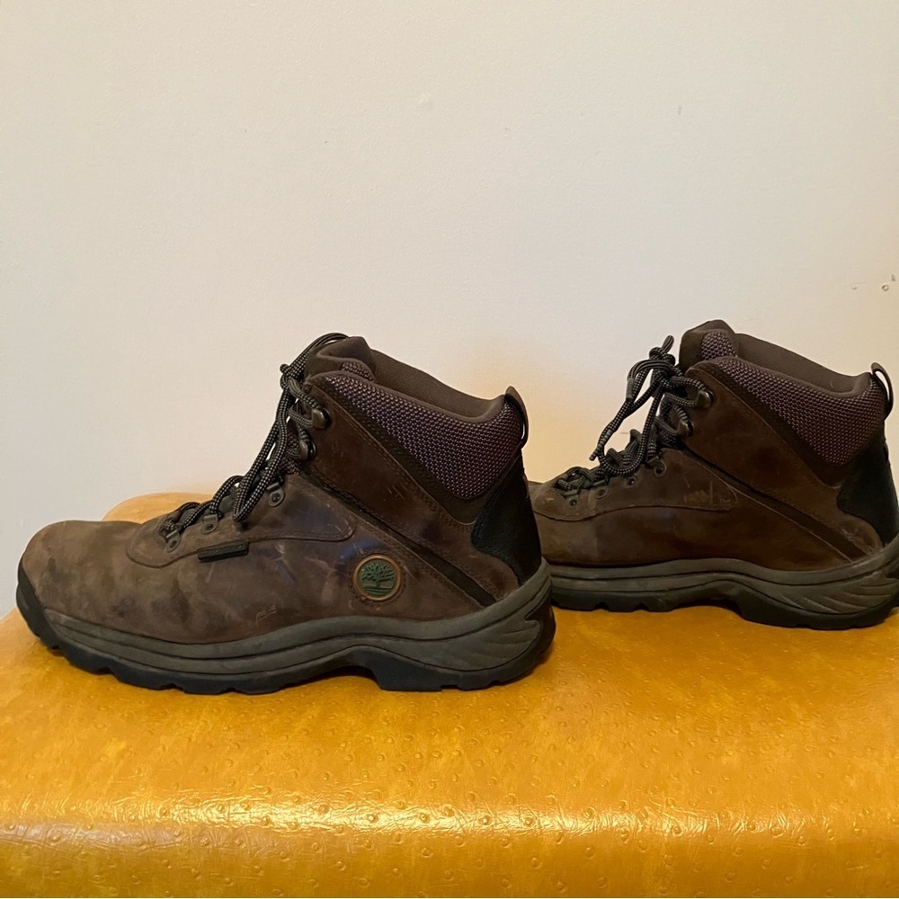 Timberland White Ledge Hiking Boots Mens Dark Brown Leather Ankle Waterproof 9 - Picture 6 of 11